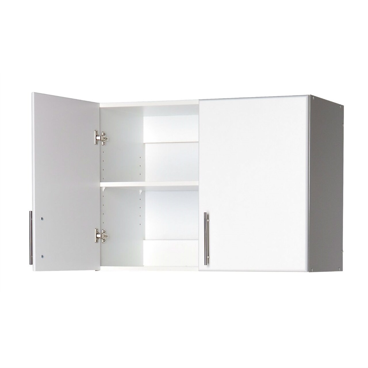 White Wall Cabinet with 16 inches Depth, Adjustable Shelf and Soft-Edge Doors